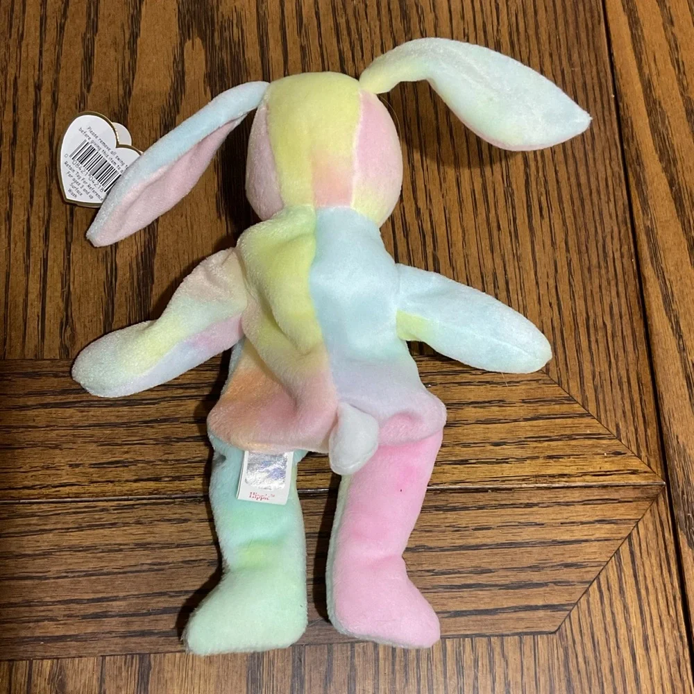 Ty HIPPIE Beanie Baby Pastel Bunny Plush Toy Easter